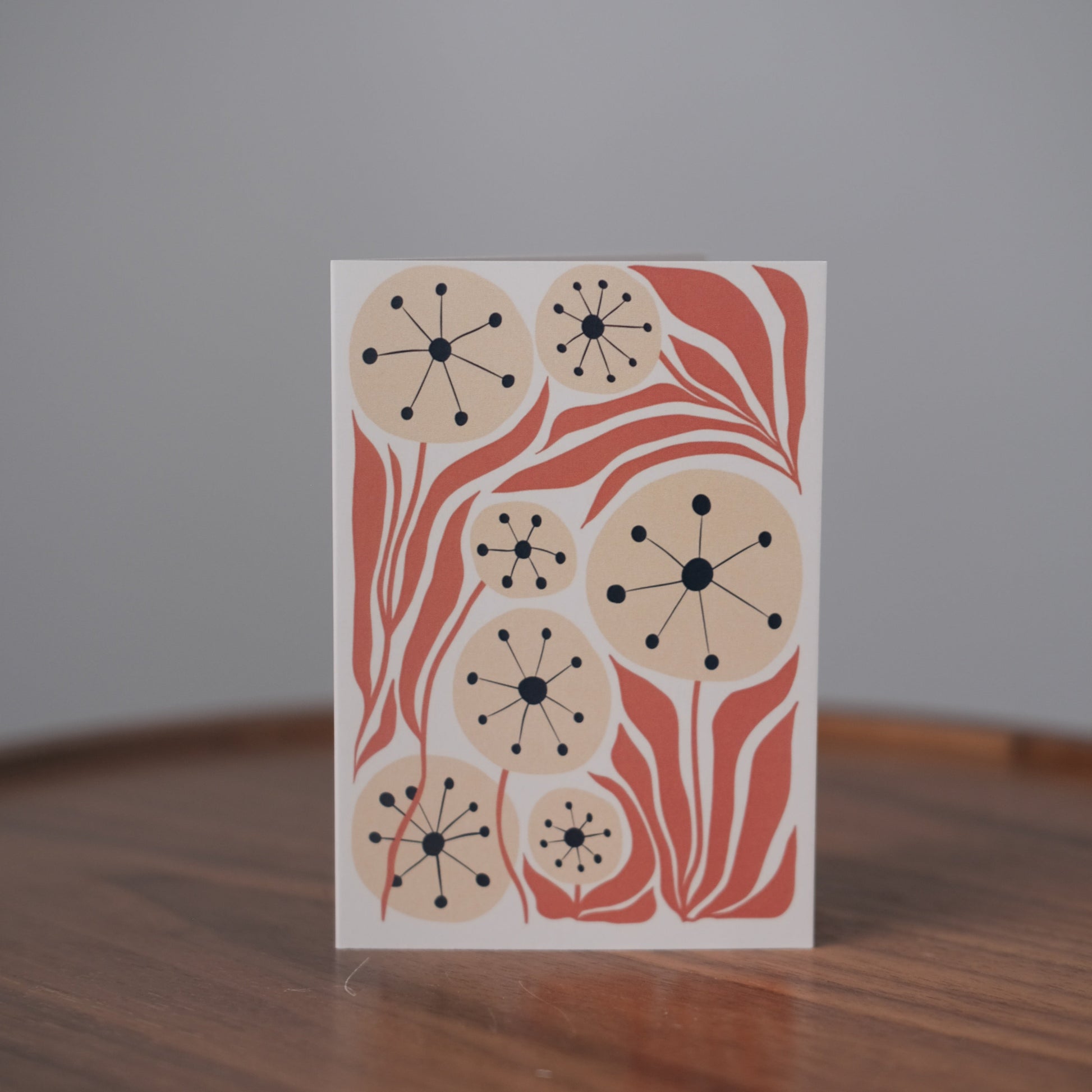 Modern Floral Art Greeting Card