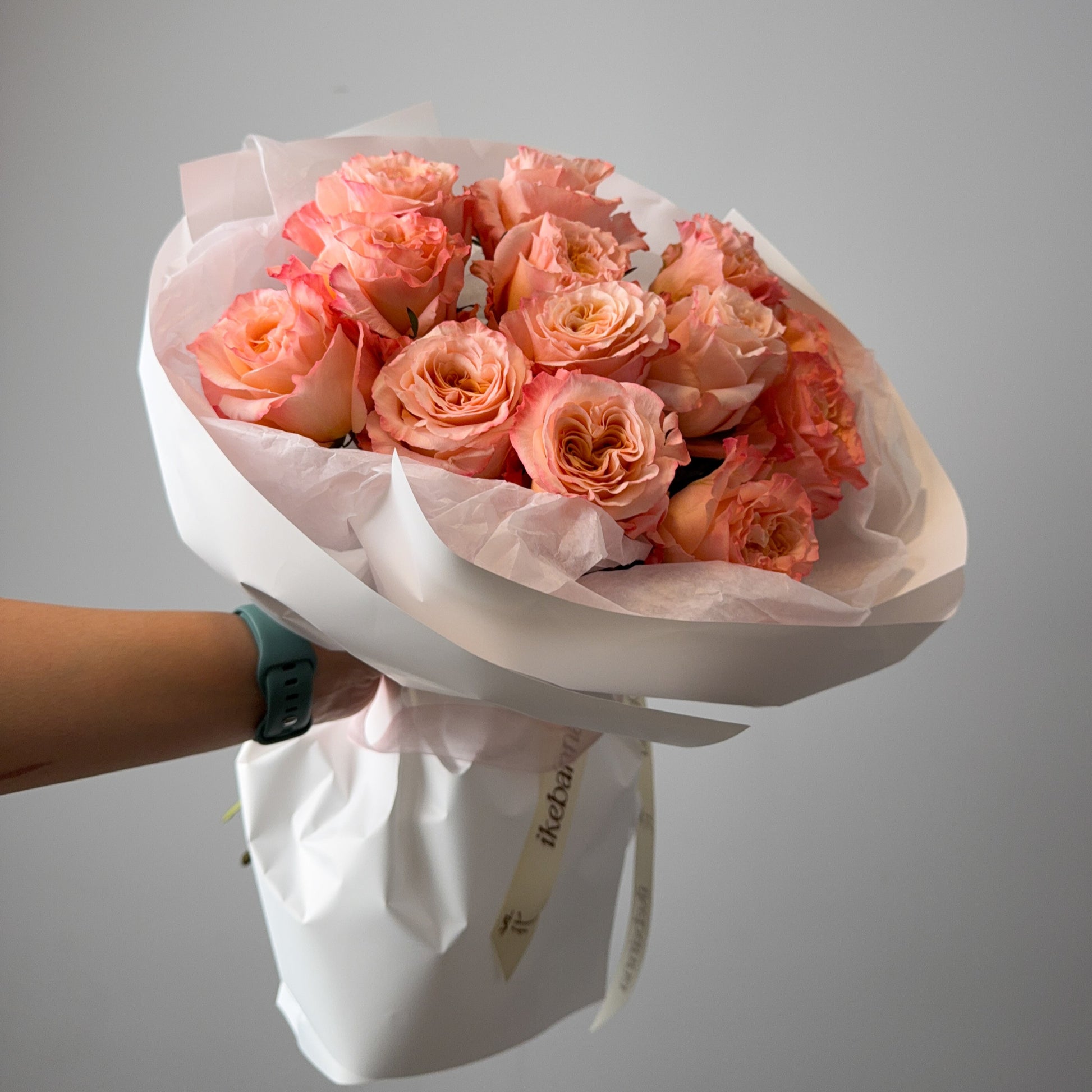 Pinky Peach Roses Bouquet