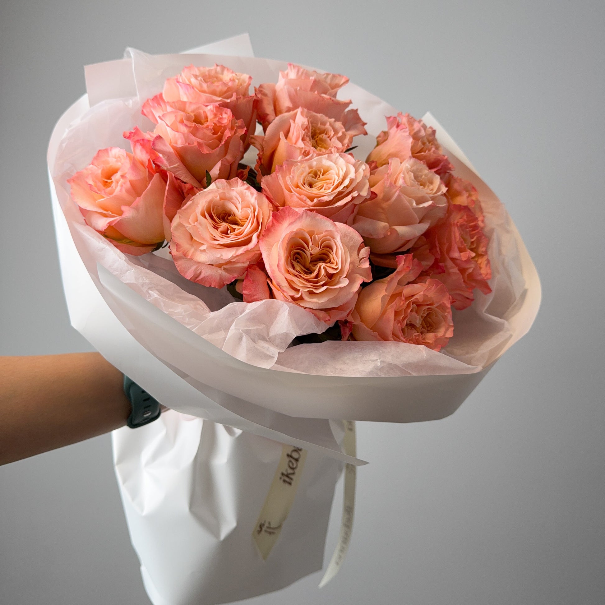 Pinky Peach Roses Bouquet
