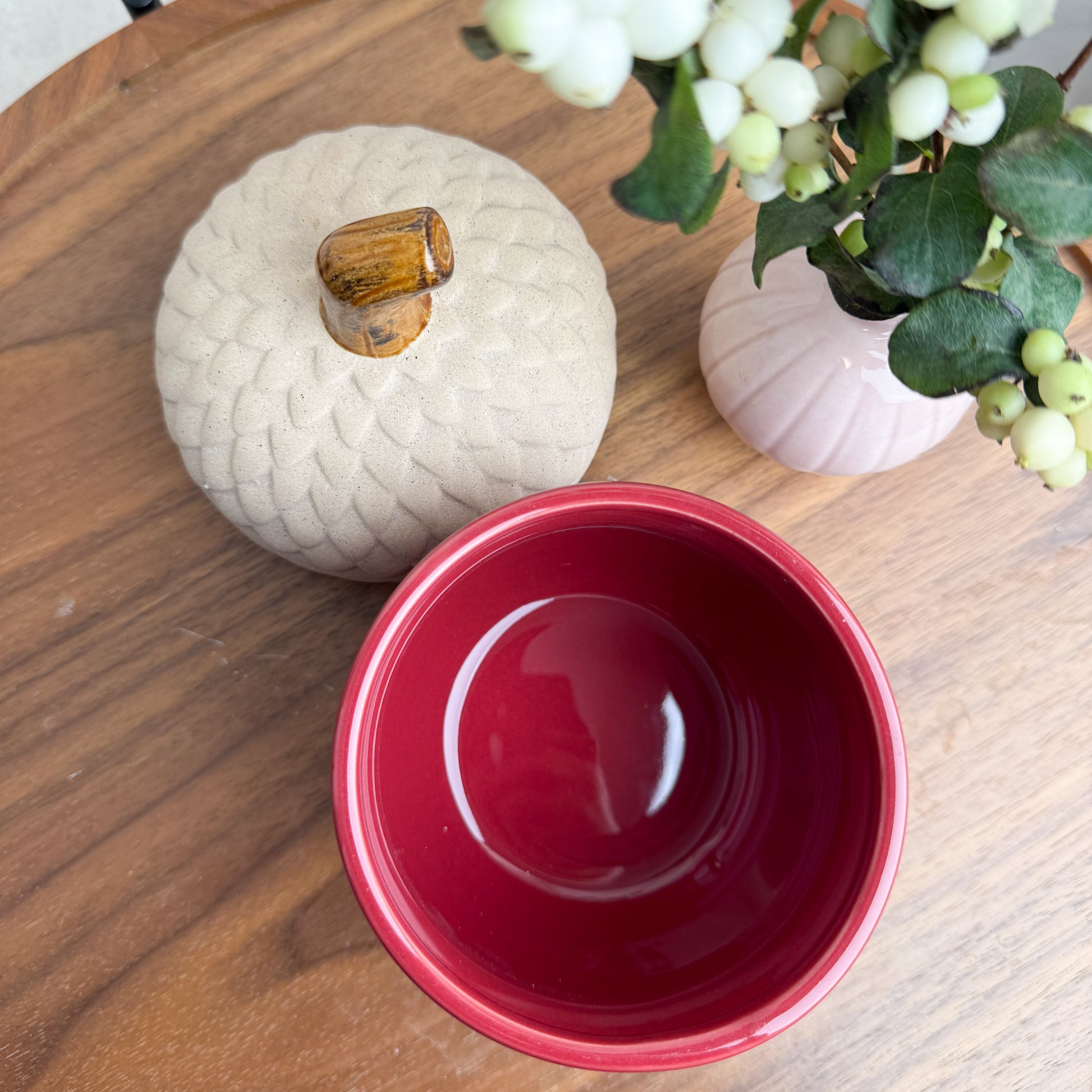 Ceramic Acorn Container