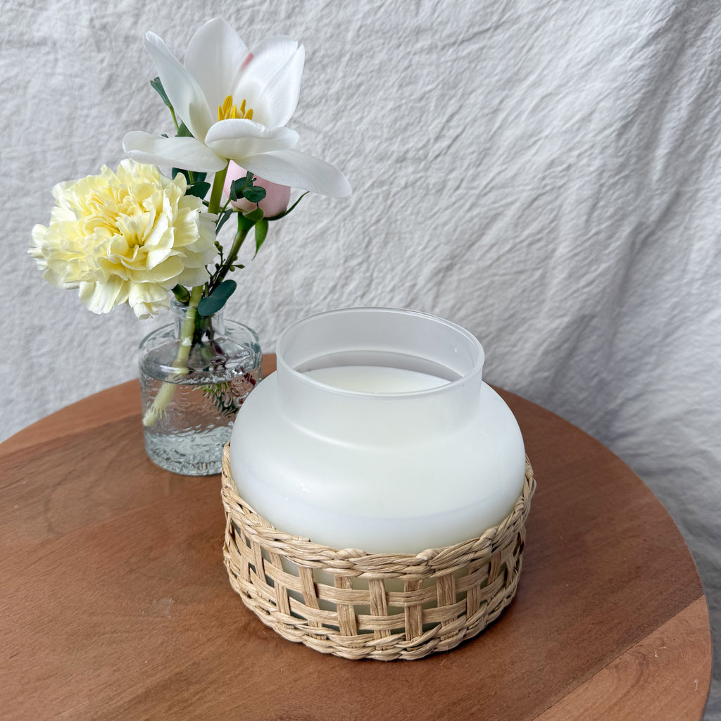 Woven Glass Candle