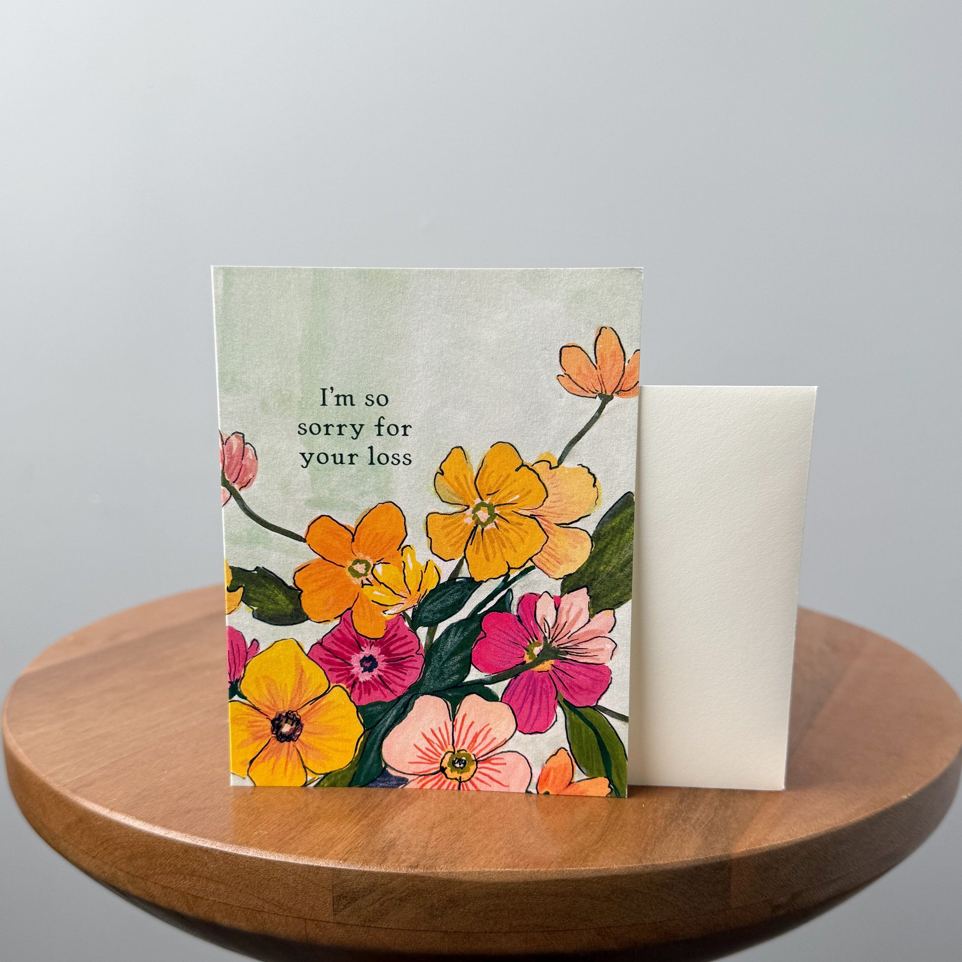 With Sympathy Floral Greeting Card