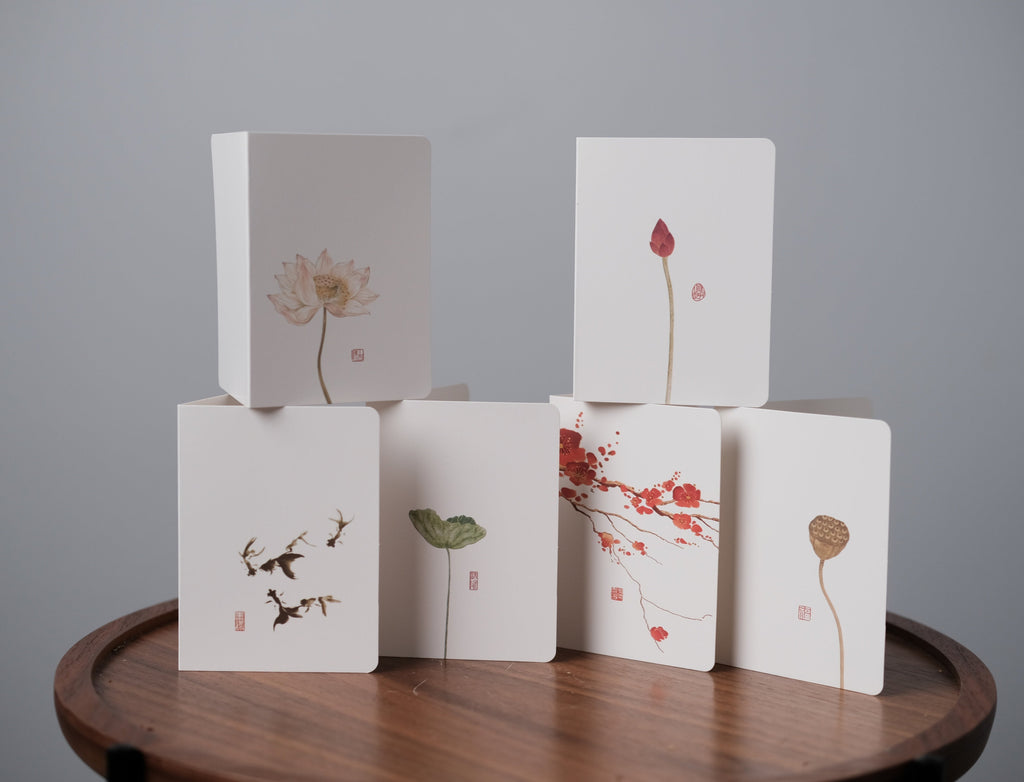 Watercolor Greeting Card - Asian Style