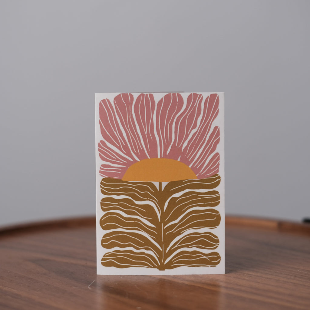 Modern Floral Art Greeting Card