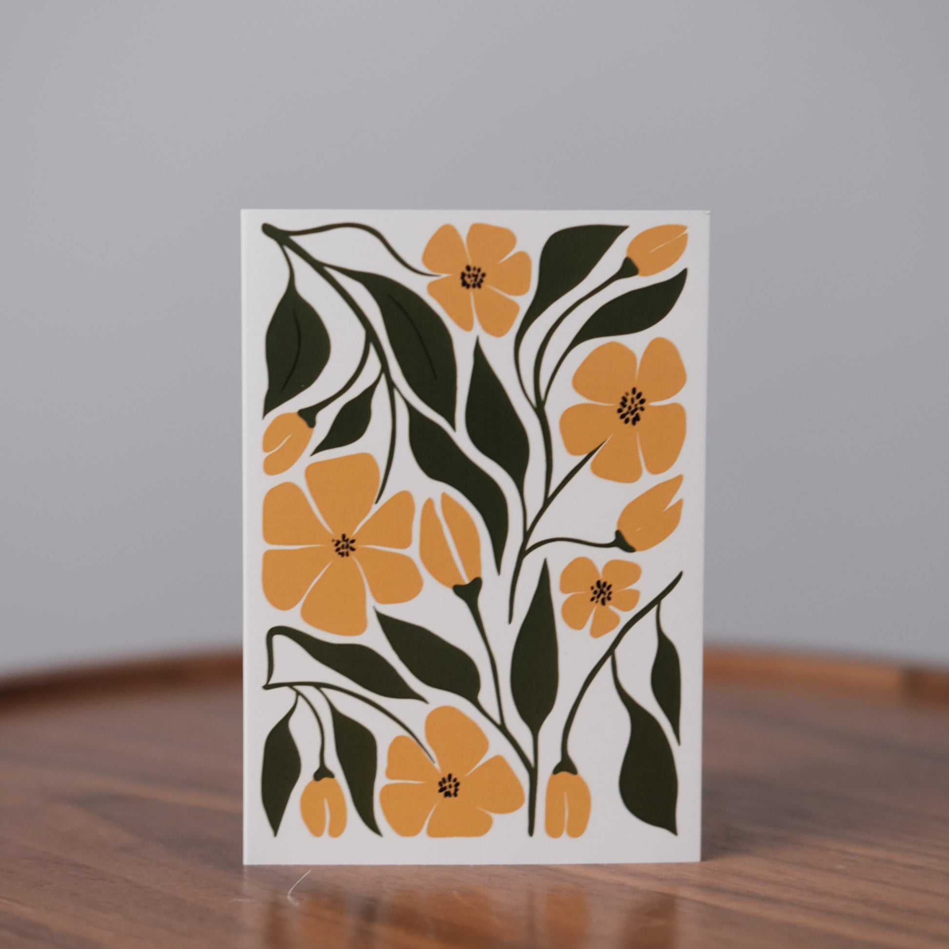 Modern Floral Art Greeting Card