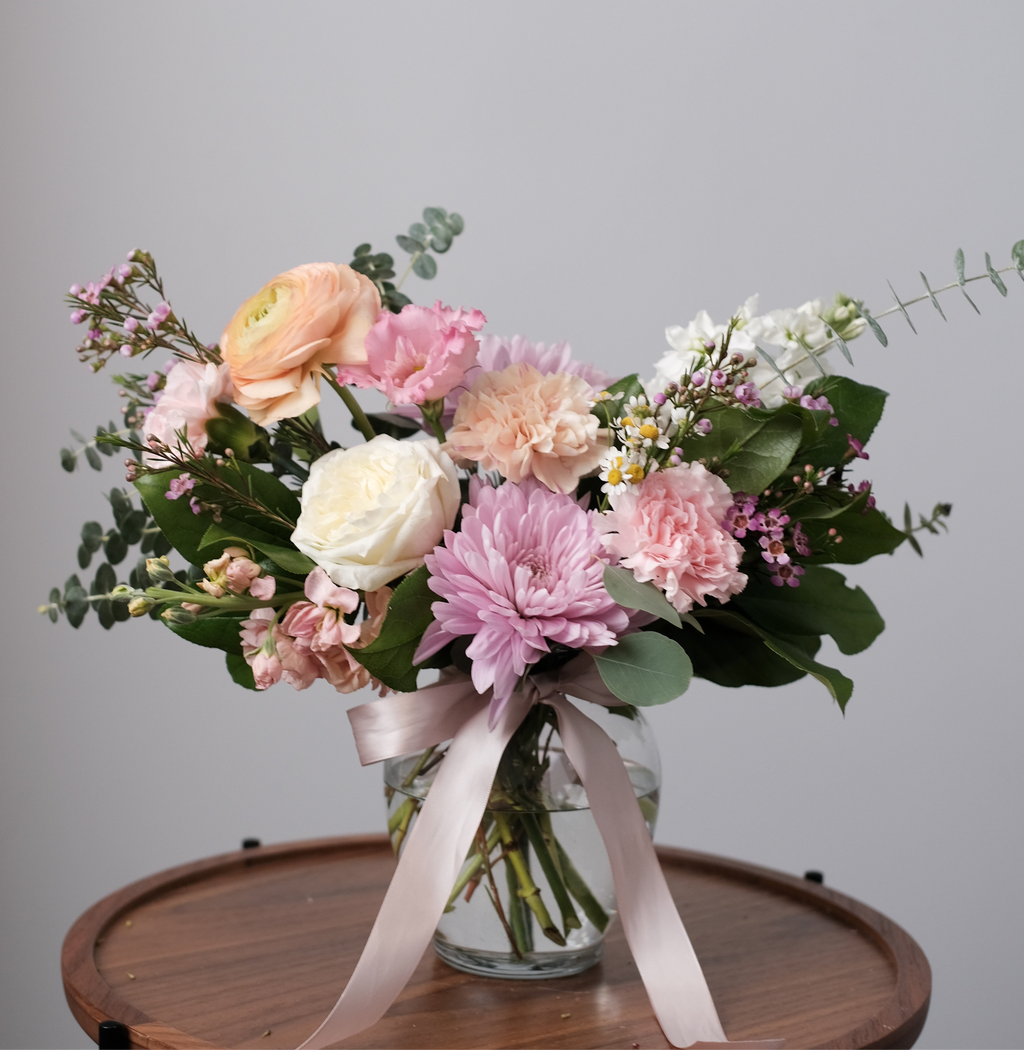 Pastel Bloom Vase Arrangement