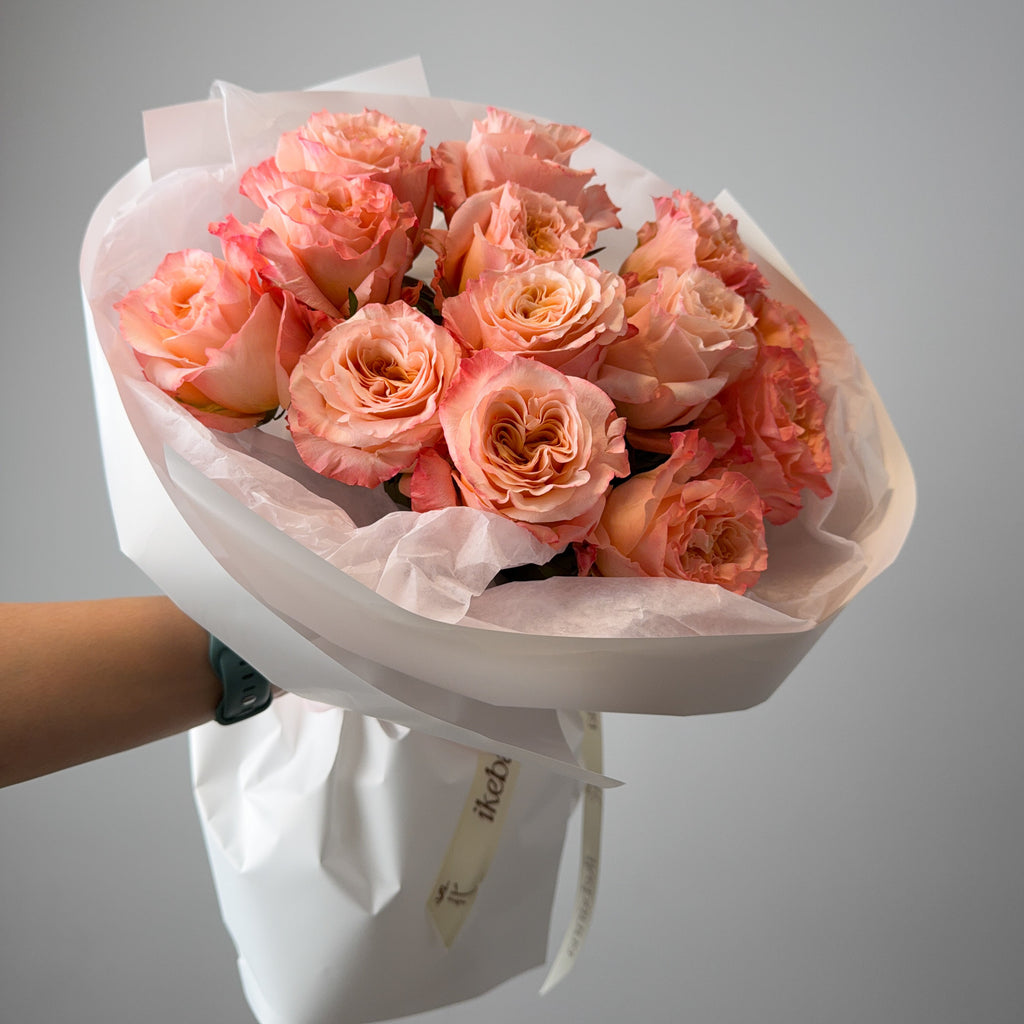 Pinky Peach Roses Bouquet
