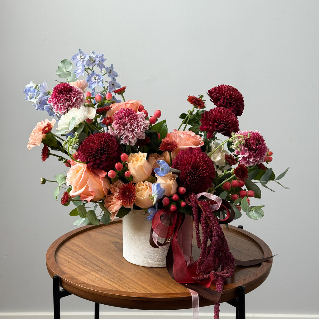 Wildberry & Peach Pot Arrangement