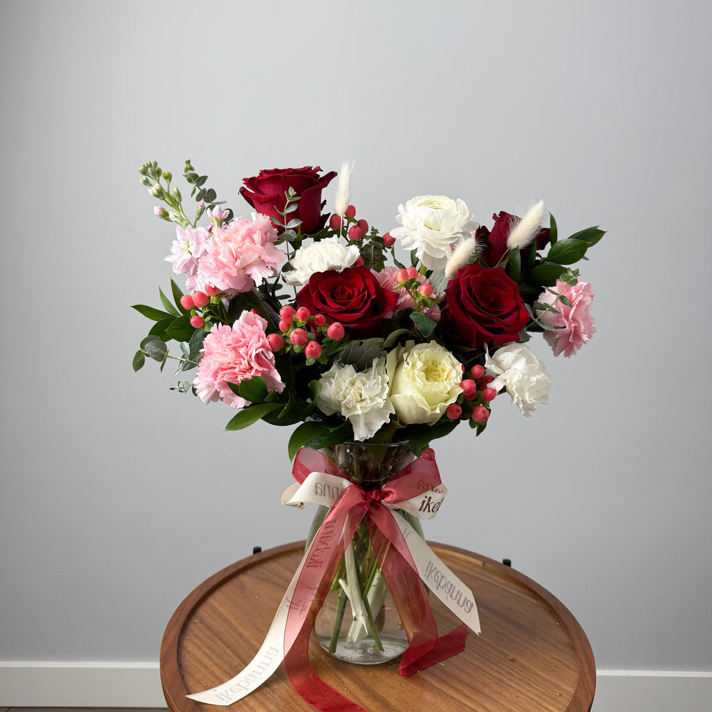 Scarlet Embrace - Vase Arrangement