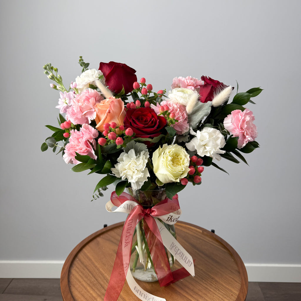 Scarlet Embrace - Vase Arrangement