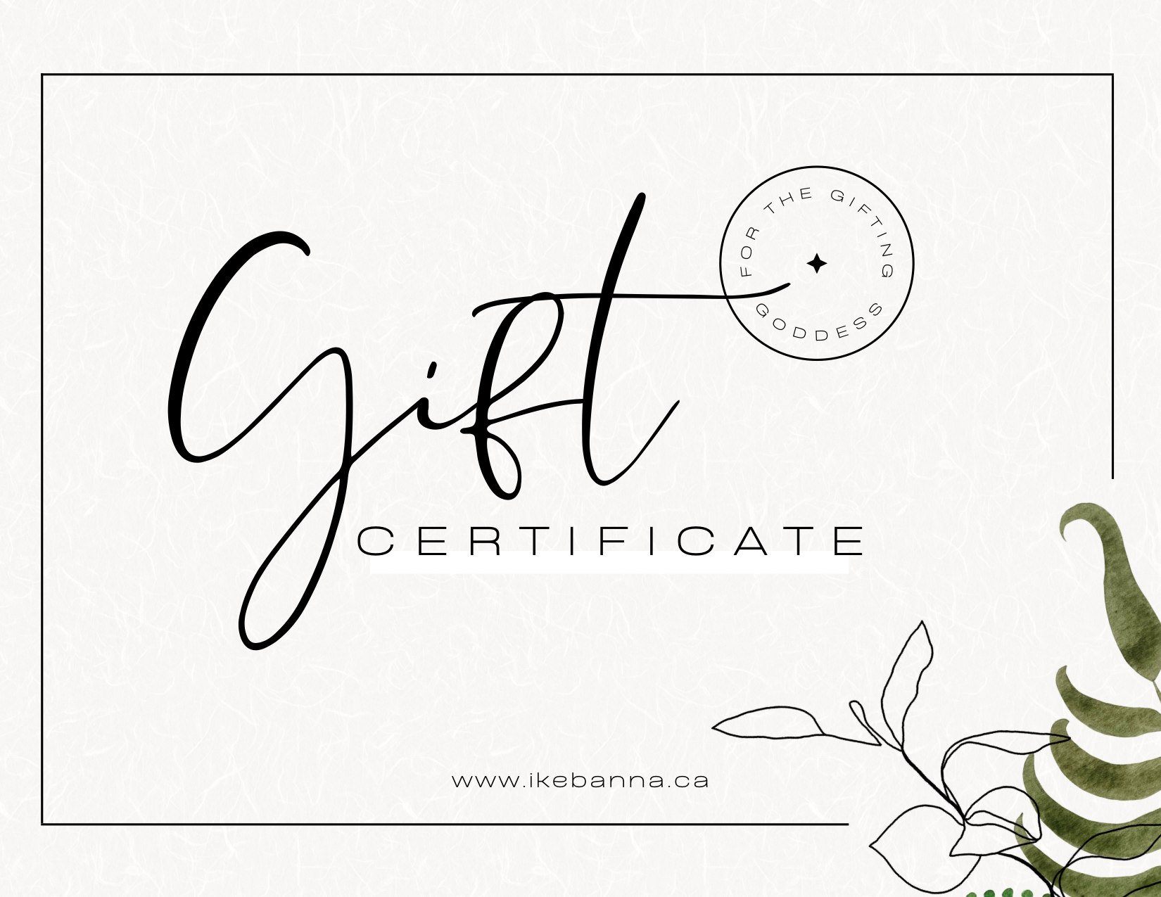 Gift Certificate